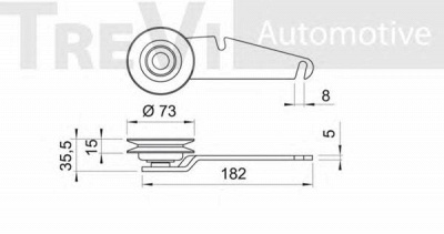 TREVI AUTOMOTIVE ta1031 -  Натяжной ролик, клиновой ремень